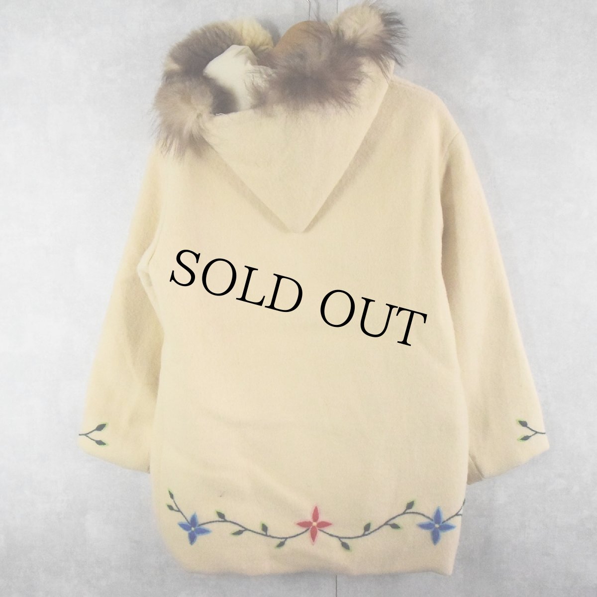 画像2: 【お客様専用ページ】70’s 刺繍 ウールエスキモーコート (2)