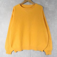 画像1: 前V コットンニットセーター (1)
