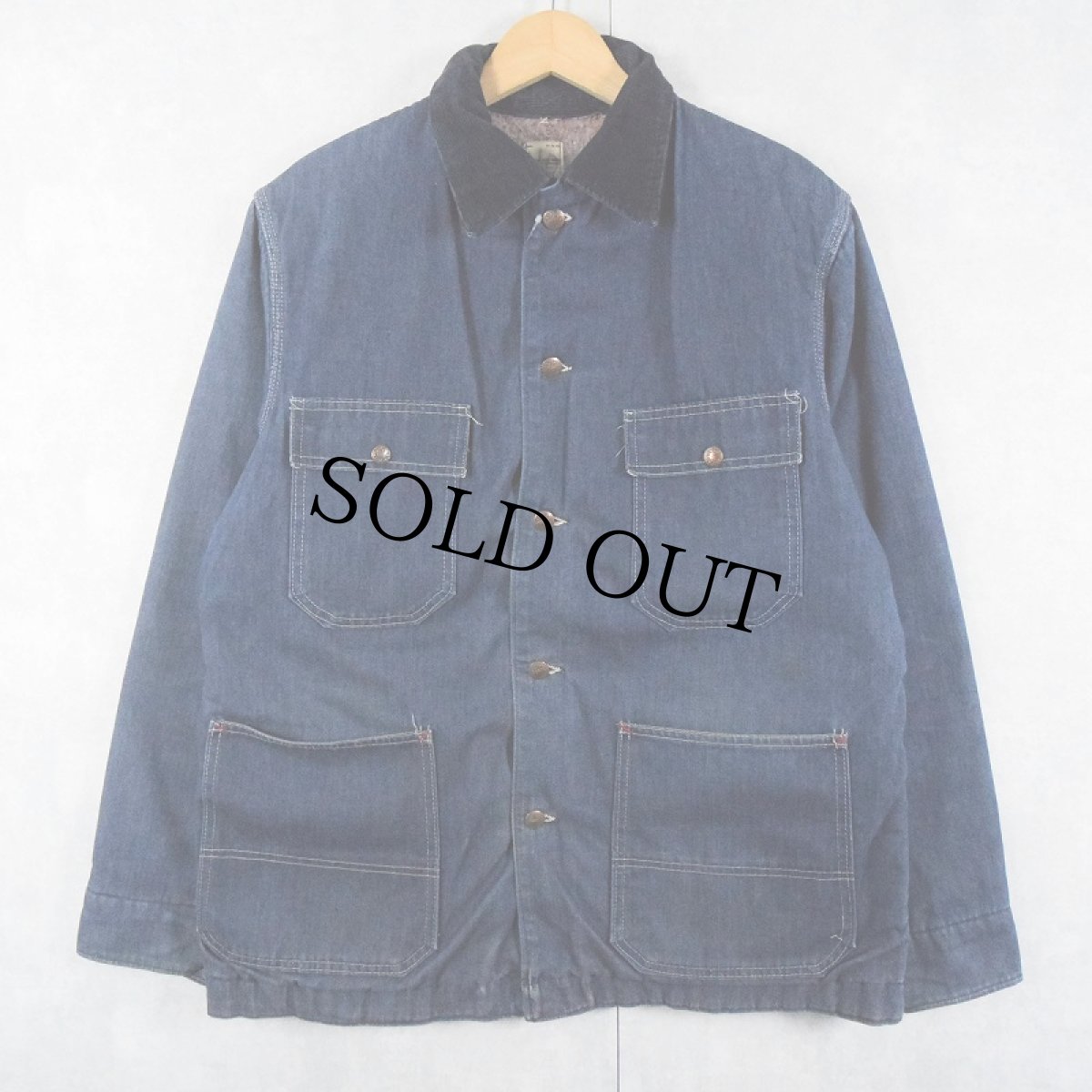 画像1: 70's JCPenney ブランケットライナー デニムカバーオール (1)