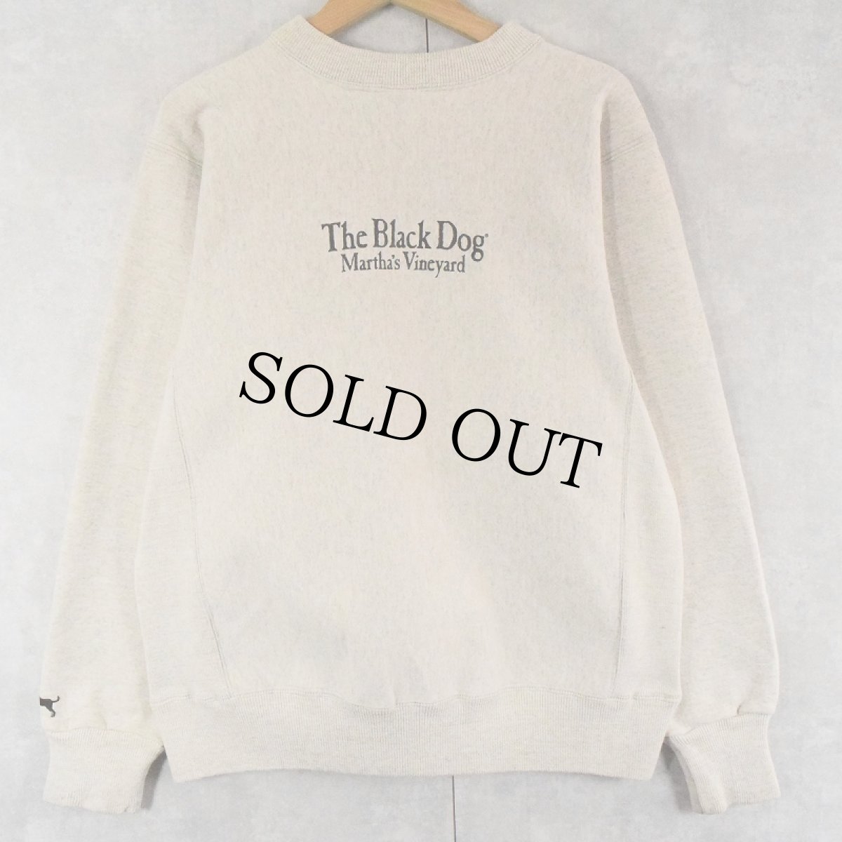 画像2: 90's USA製 The Black Dog 犬プリントスウェット L (2)