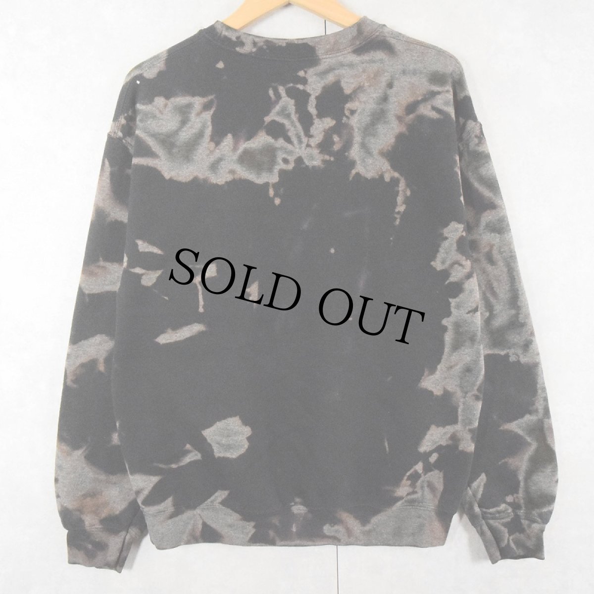 画像2: GILDAN ブリーチ加工 スウェット BLACK M (2)