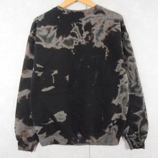 画像2: GILDAN ブリーチ加工 スウェット BLACK M (2)