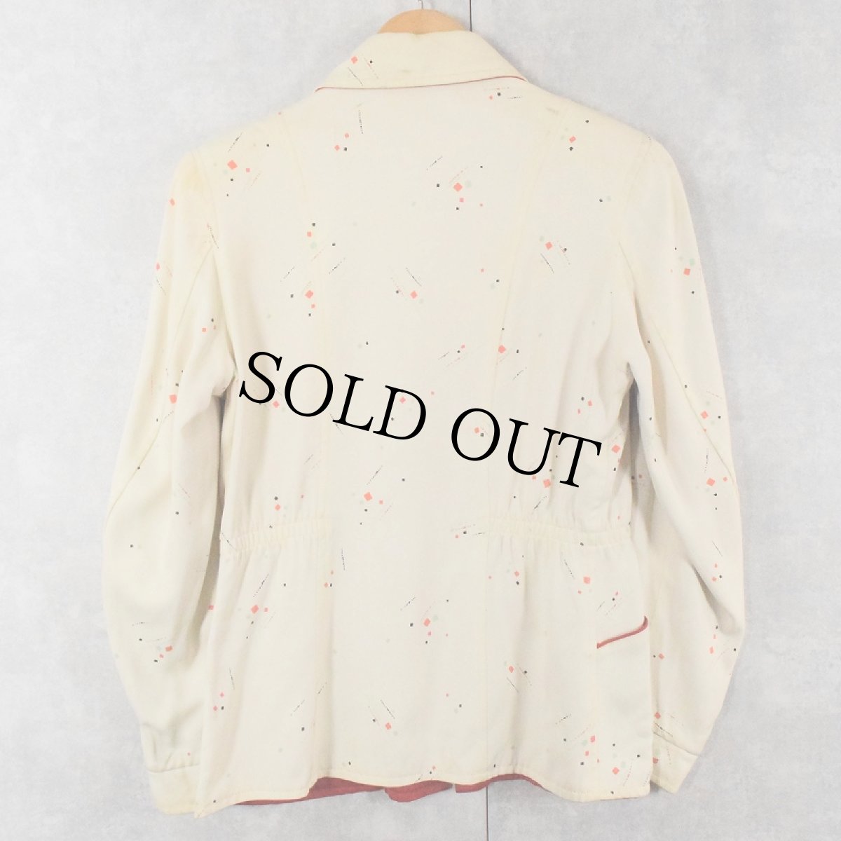 画像2: 50's リバーシブル レーヨンギャバジンジャケット (2)