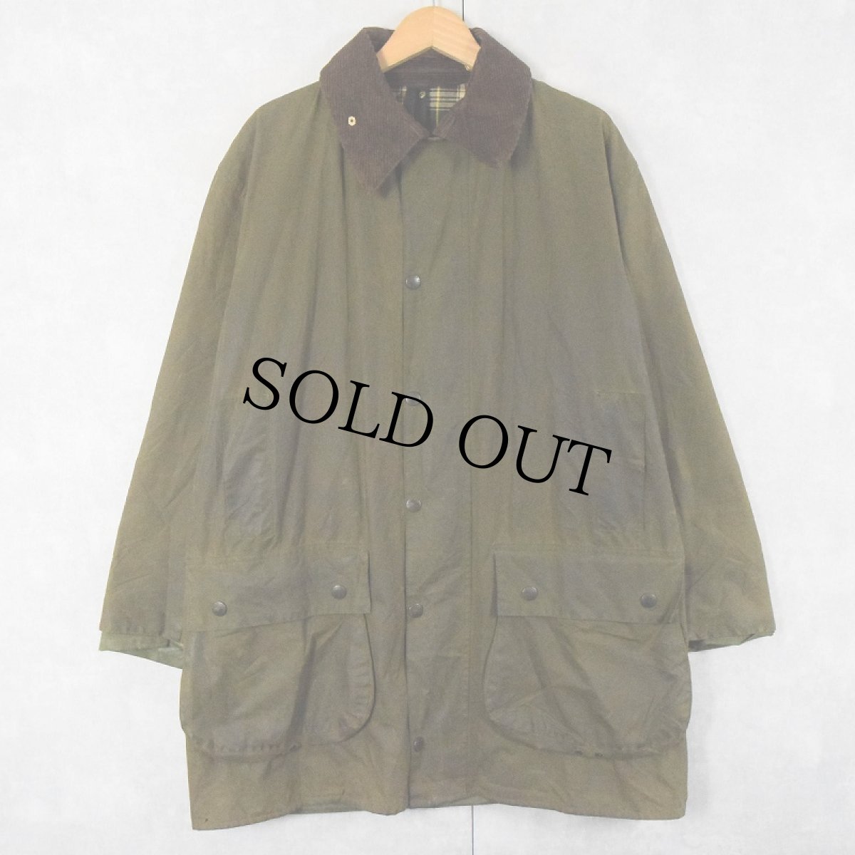 画像1: 90's Barbour ENGLAND製 "BORDER" オイルドジャケット 3ワラント (1)