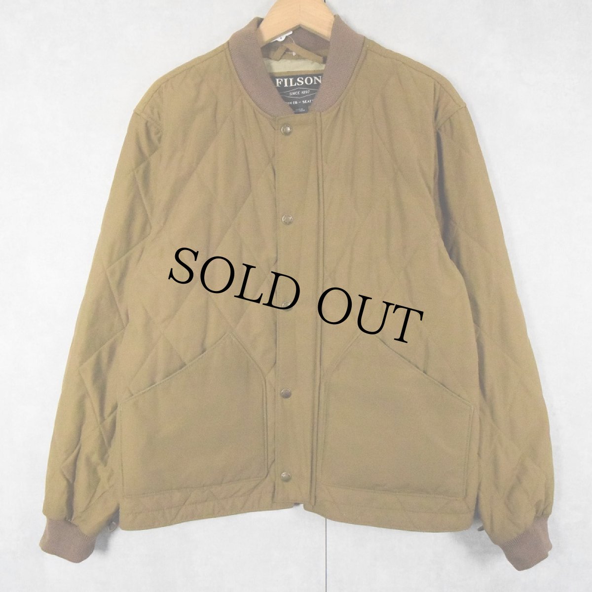 画像2: FILSON USA製 キルティングライナー付き フーデッド オイルドジャケット M (2)