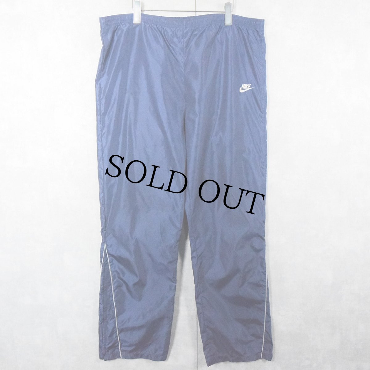 画像1: 80's NIKE 紺タグ ナイロントラックパンツ NAVY XL (1)