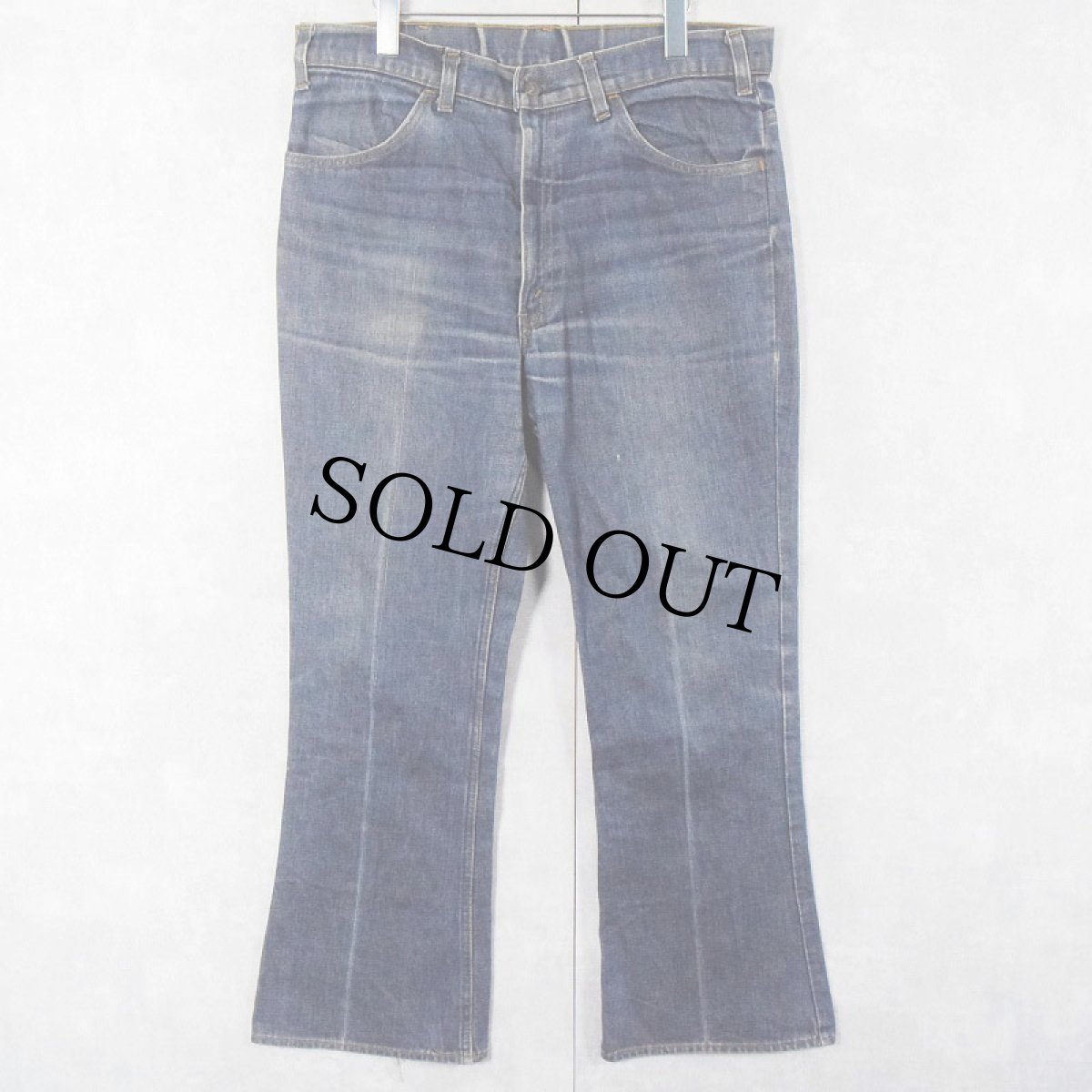 画像1: 80's Levi's 646-0217 オレンジタブ ベルボトムデニムパンツ W31 (1)