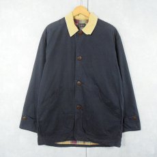 画像1: 90's J.CREW ハンティングジャケット NAVY S (1)