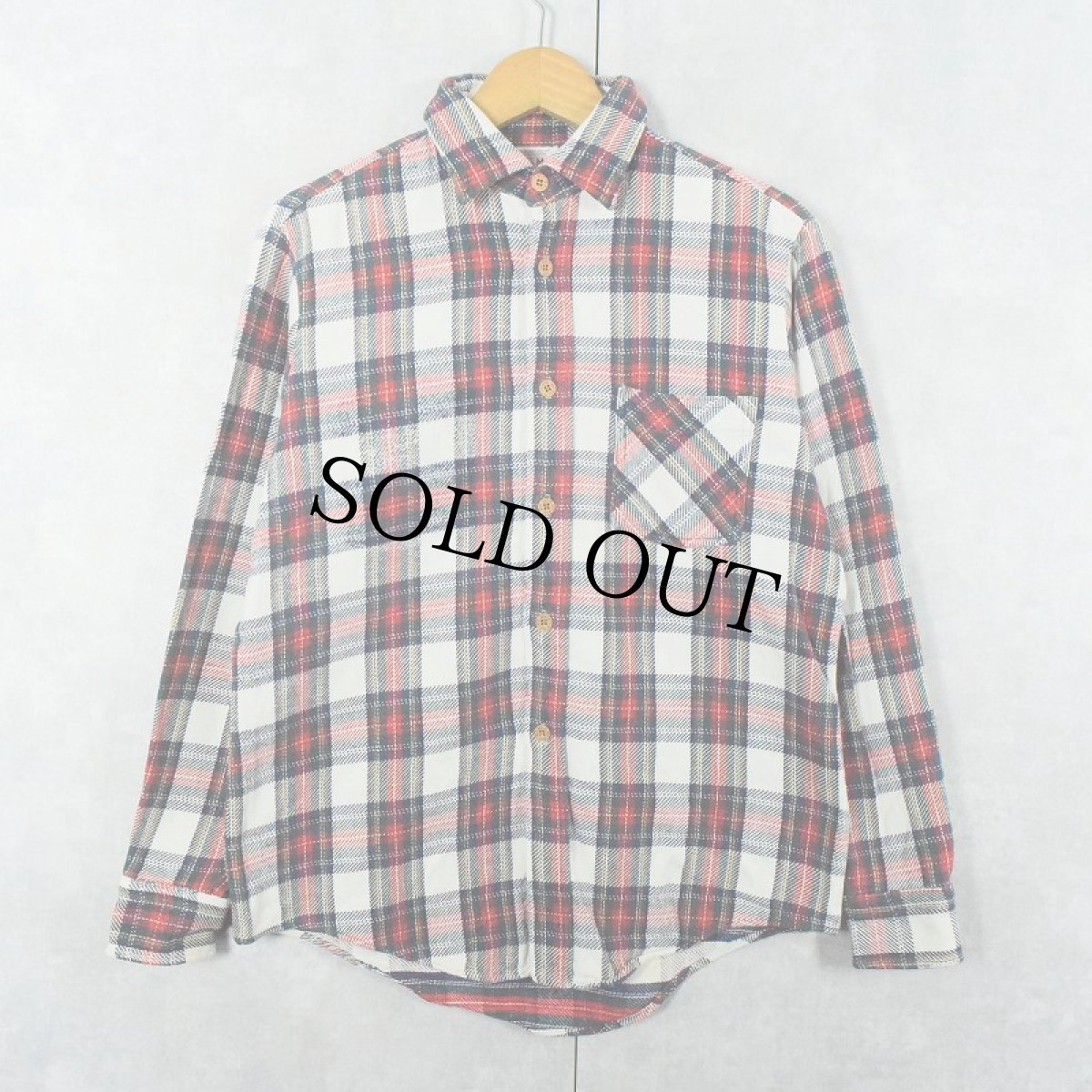 画像1: 70's JCPenney BIGMAC チェック柄 ヘビーネルシャツ M (1)