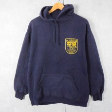 画像1: 90's SUPER WEIGHTS BY RUSSELL USA製 "UCSB RUGBY" プリントスウェットフーディ NAVY XL (1)