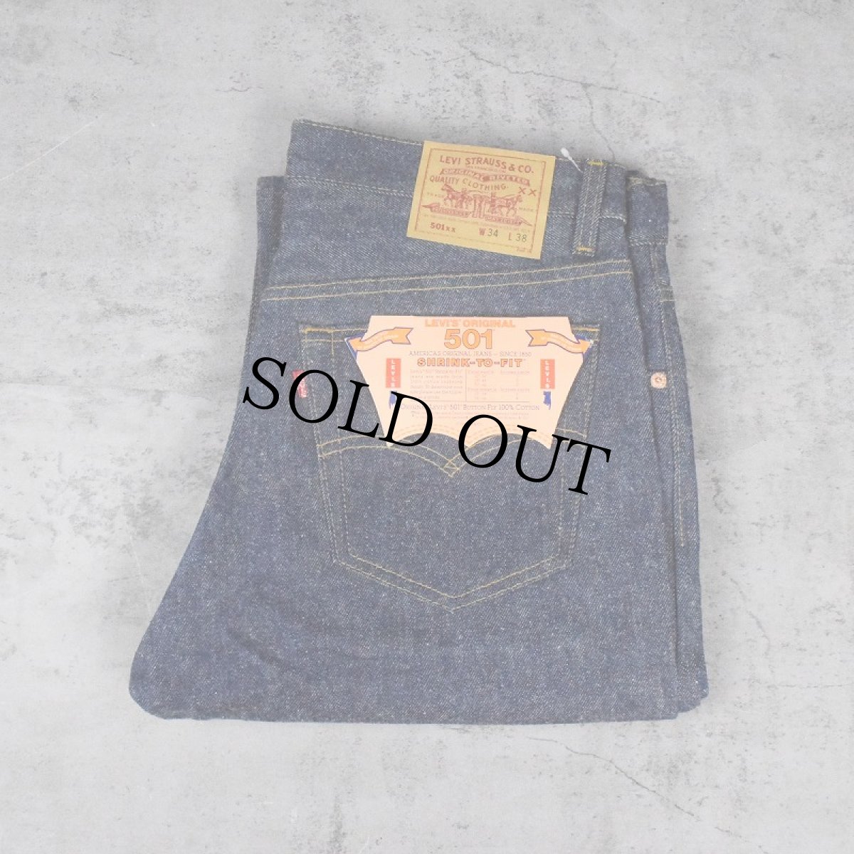 画像1: 90's Levi's 501 USA製 デニムパンツ フラッシャー付き DEADSTOCK W36 (1)