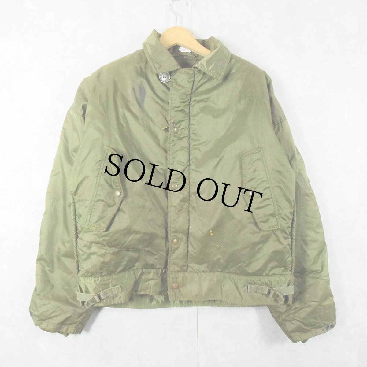 画像1: 60's U.S.NAVY A-1 Extreme Cold Weather Impermeable ライナー付き ステンシル入り デッキジャケット LARGE (1)