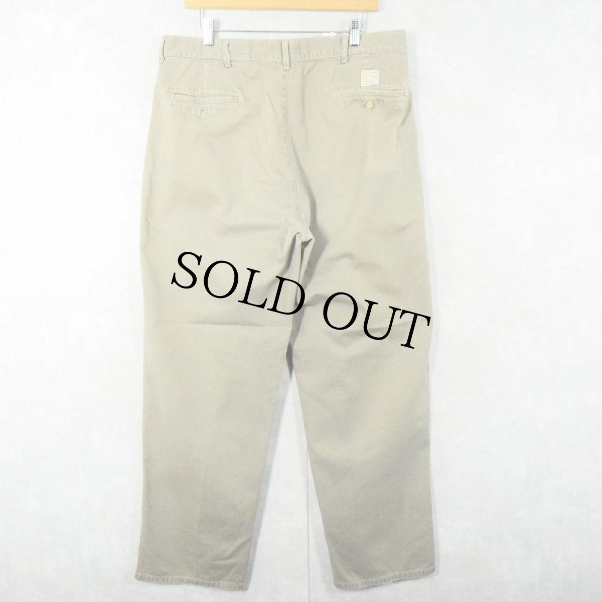 画像2: 90's POLO Ralph Lauren USA製 2タックチノトラウザーズ W32 (2)