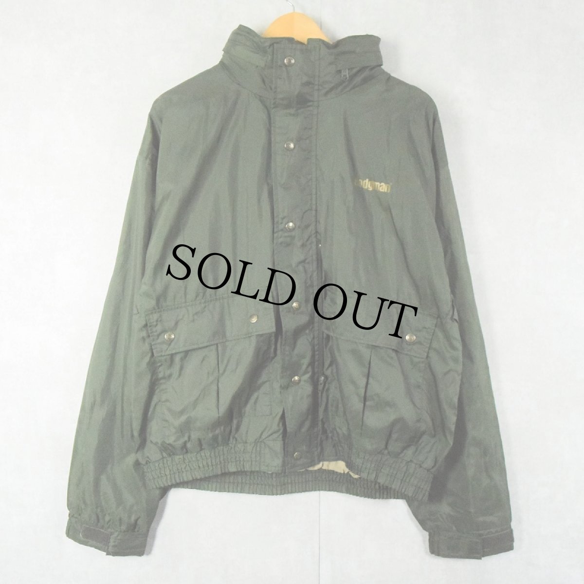 画像1: 90's Lakestream by HODGMAN ナイロンフィッシングジャケット OLIVE L (1)