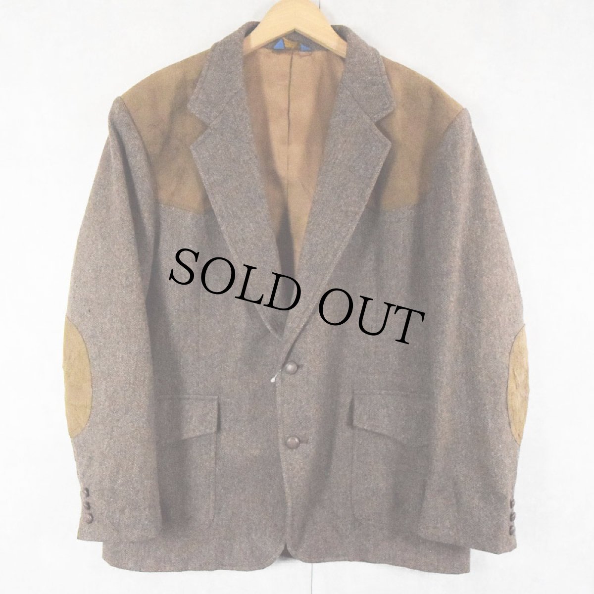 画像1: 90's Pendleton USA製 エルボーパッチ付き ウールテーラードジャケット SIZE44 (1)