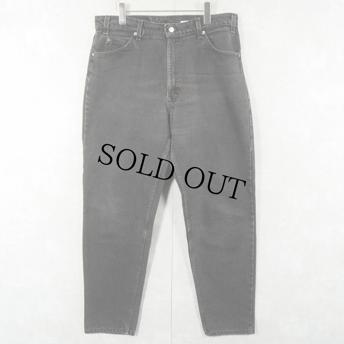 画像1: 90's Levi's 550 USA製 "サルファブラック" ブラックデニムパンツ W35 (1)