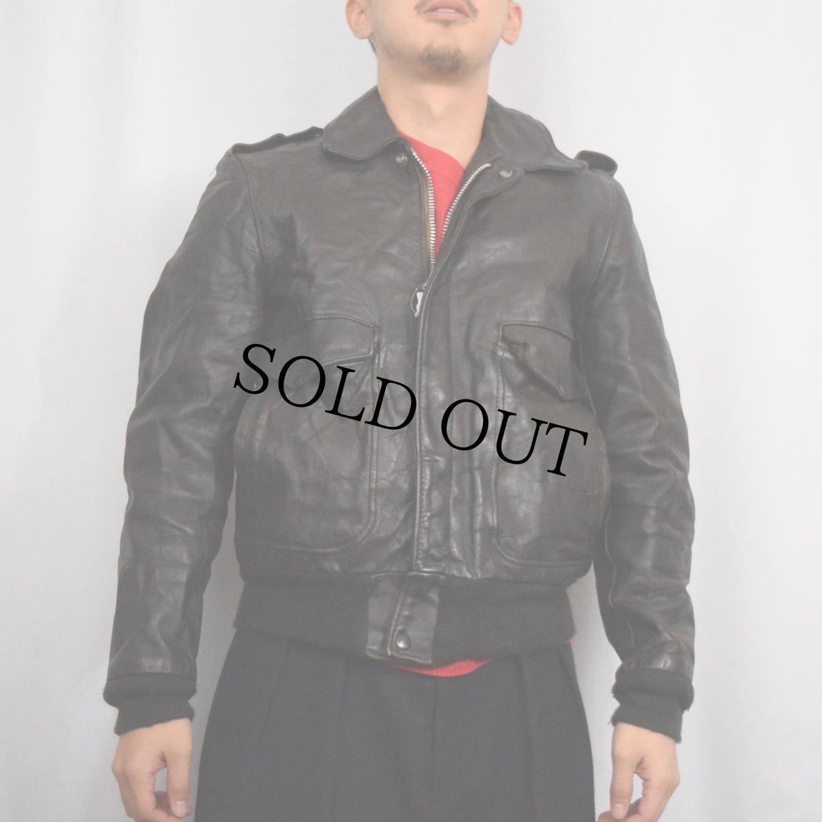 画像2: 60〜70's Schott "A-2 TYPE" レザージャケット BROWN SIZE36 (2)