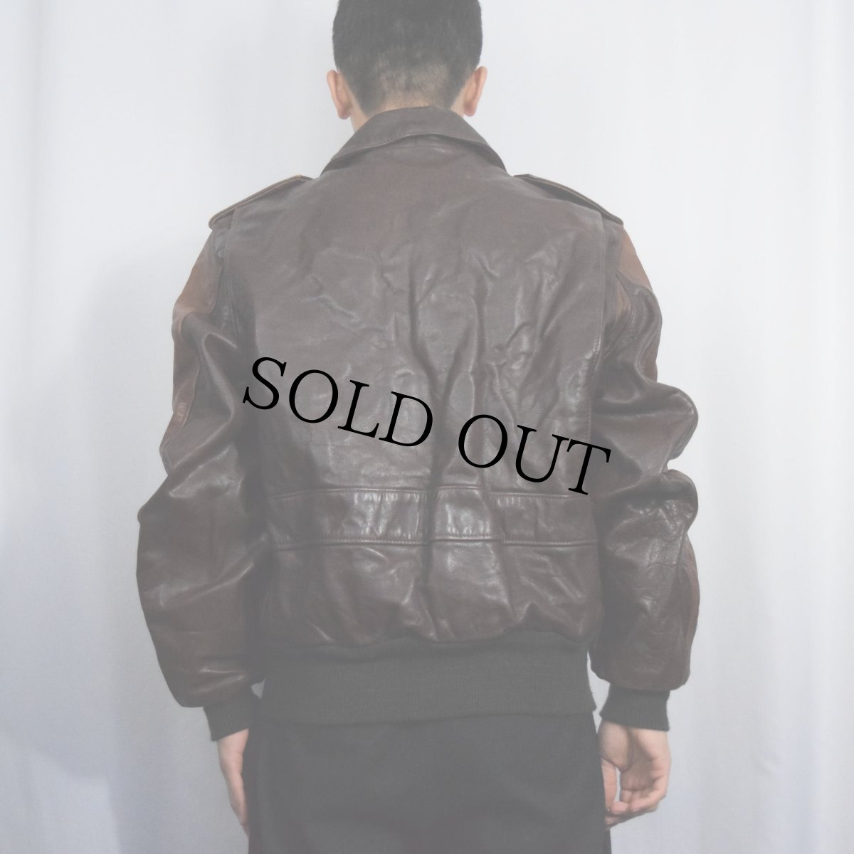 画像3: Schott "A-2 TYPE" レザージャケット SIZE42 (3)