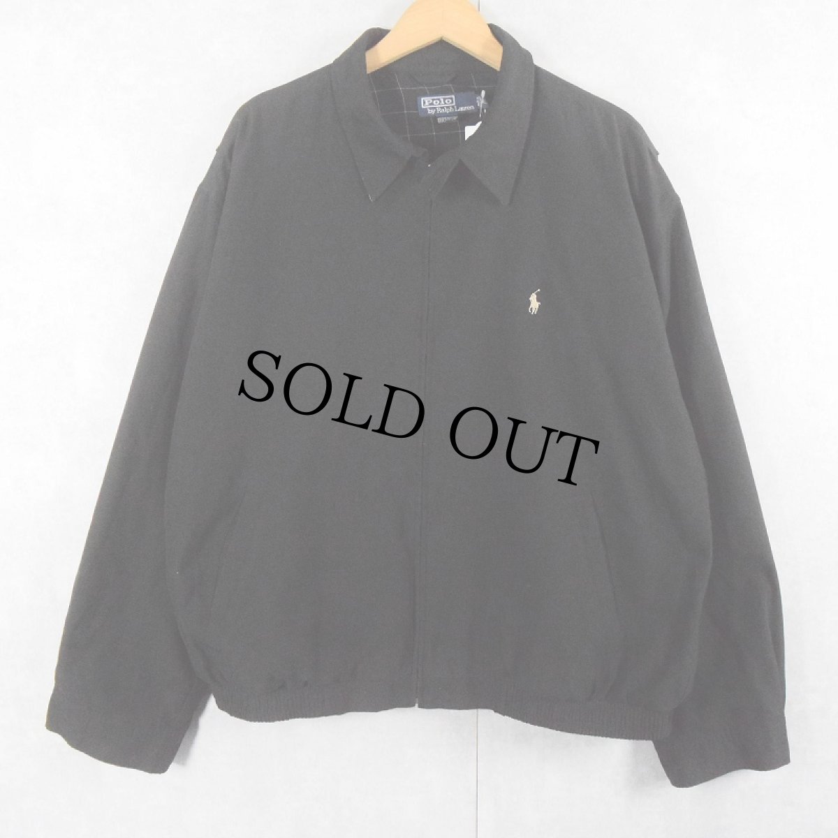 画像1: POLO Ralph Lauren ロゴ刺繍 スイングトップ BLACK XL (1)