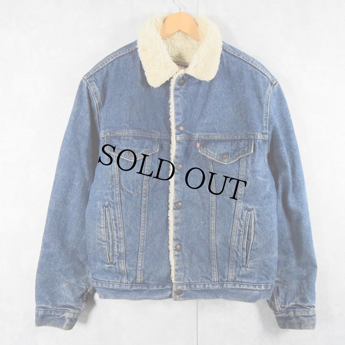 画像1: 80's Levi's USA製 デニムボアジャケット SIZE42R (1)