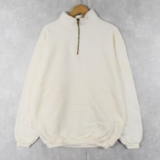 画像1: ONEITA Color Wear 無地 ハーフジップスウェット L (1)