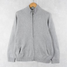画像1: 90's L.L.Bean コットンニットジップジャケット M (1)