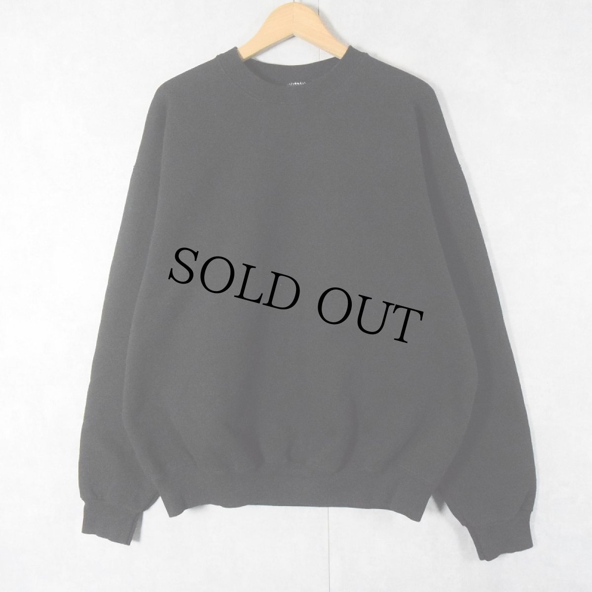 画像1: FRUIT OF THE LOOM SUPER COTTON 無地スウェット BLACK XL (1)