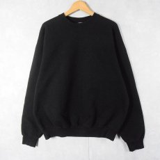 画像1: FRUIT OF THE LOOM SUPER COTTON 無地スウェット BLACK XL (1)