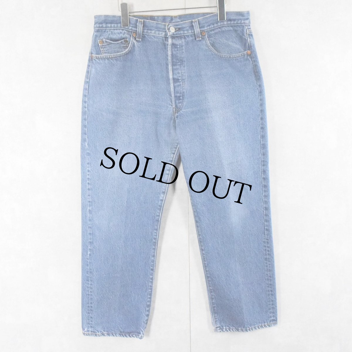 画像1: 80's Levi's 501 USA製 内股シングル デニムパンツ W35 (1)