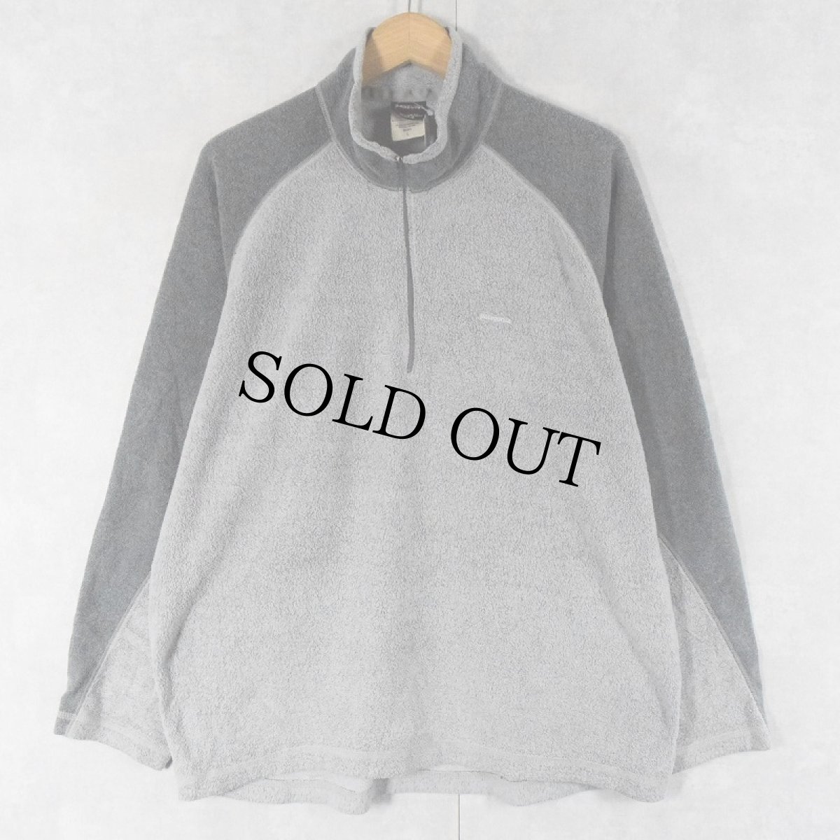 画像2: 2000's Patagonia ロゴ刺繍 ハーフジップフリースロンT L (2)