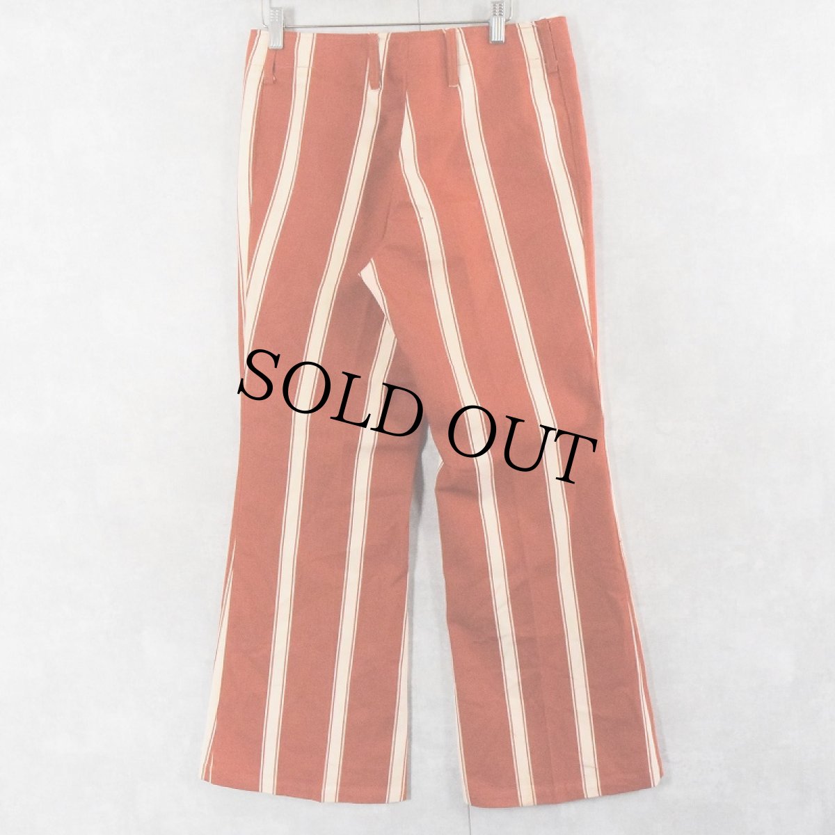 画像2: 70〜80's New Man PARIS FRANCE製 マルチストライプ柄 ブーツカットパンツ W31 (2)