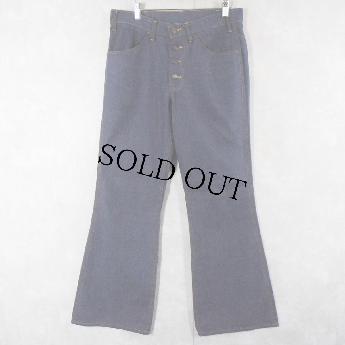 画像1: 70's Levi's バットダイ フレアデニムパンツ W32 (1)