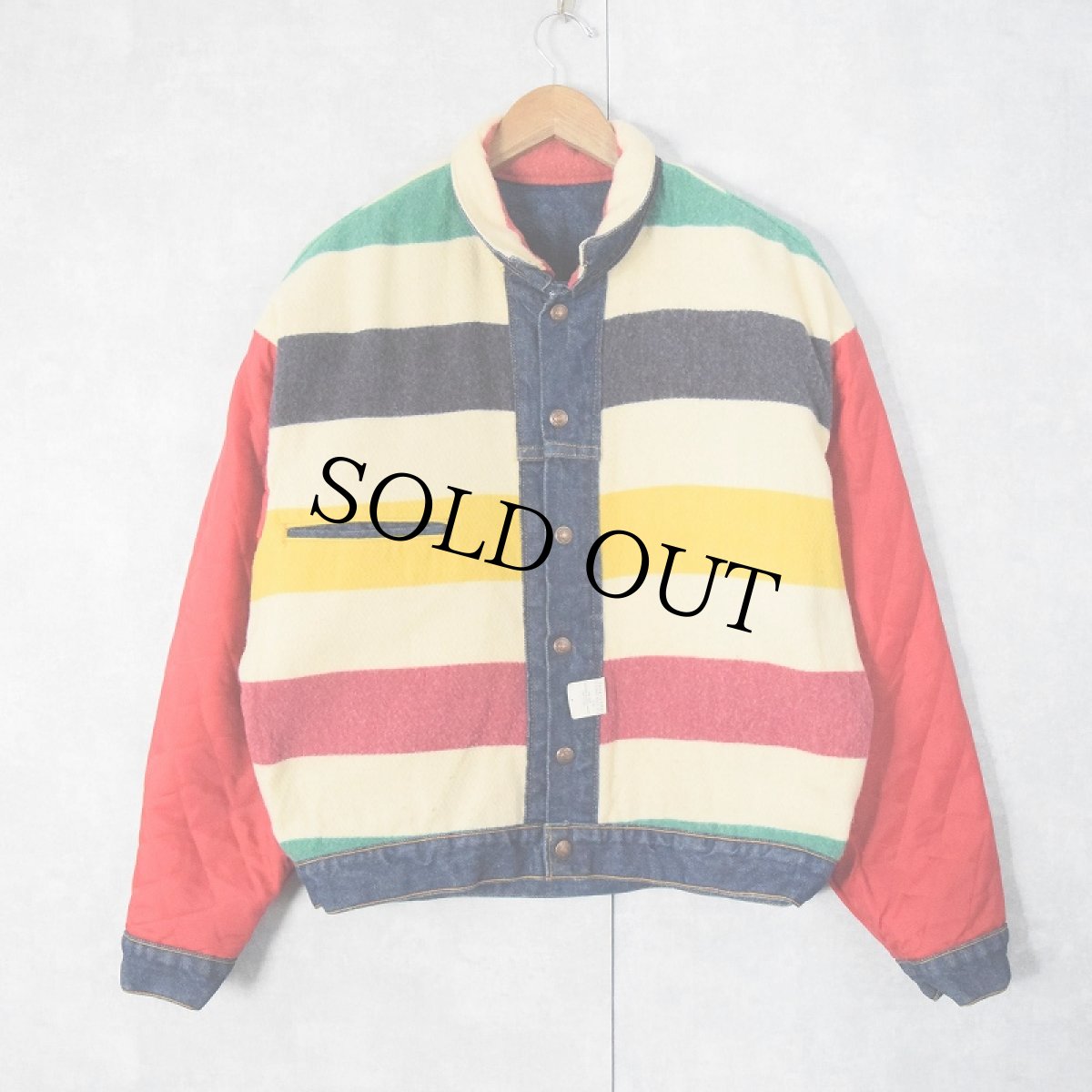 画像2: 90's Levi's リーバイス 70617-0291 リバーシブル デニムジャケット SMALL (2)