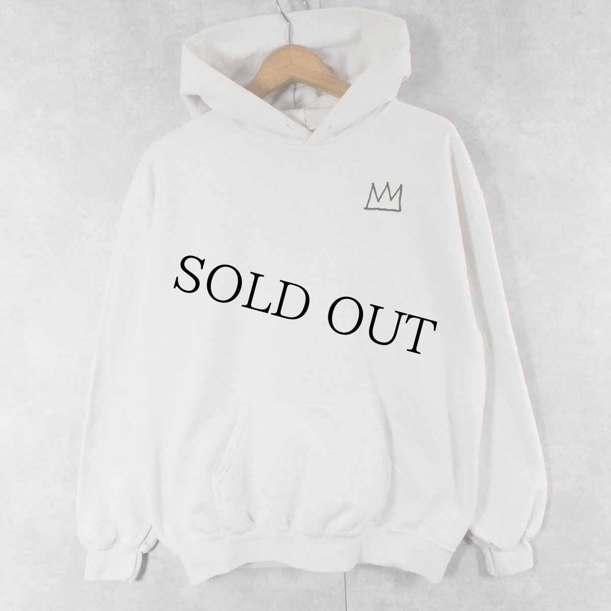 画像2: JEAN-MICHEL BASQUIAT アートプリント スウェットフーディ M (2)