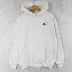 画像2: JEAN-MICHEL BASQUIAT アートプリント スウェットフーディ M (2)