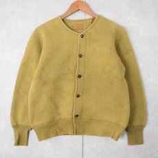 画像1: 40's〜 WWII U.S.NAVY ヘビーウェイト スウェットカーディガン (1)