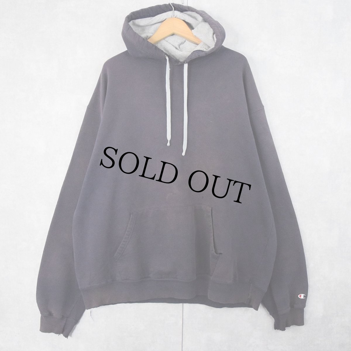 画像1: Champion フェードスウェットフーディ NAVY 2XL (1)