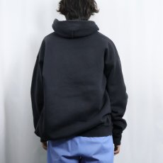 画像3: 90's PRO SPIRIT USA製 無地 スウェットジップパーカー BLACK 2XL (3)
