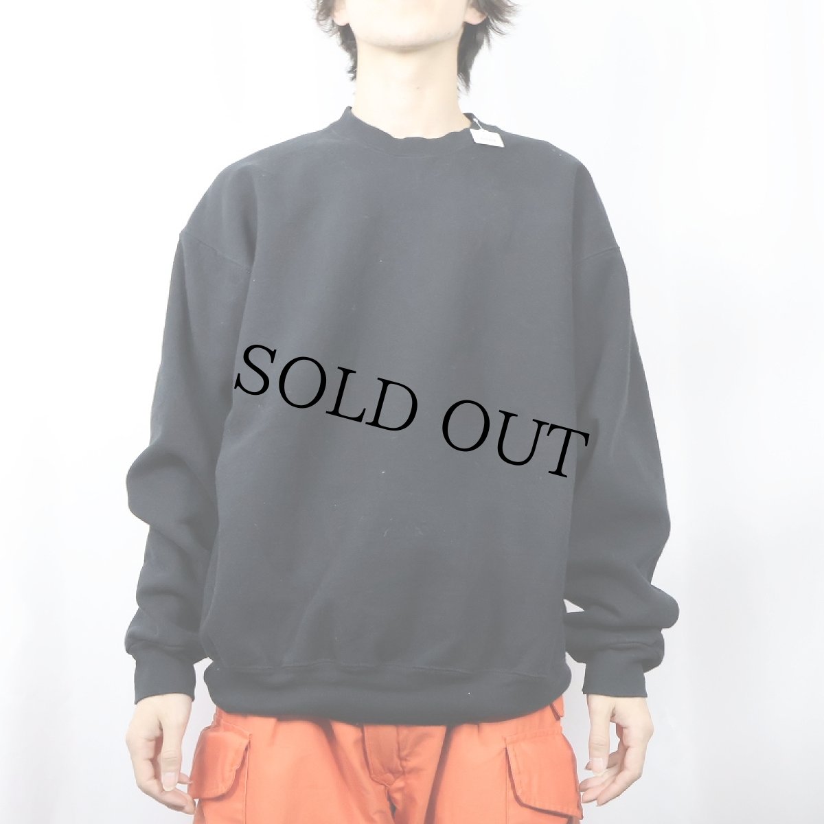 画像2: FRUIT OF THE LOOM SUPER COTTON 無地スウェット BLACK XL (2)