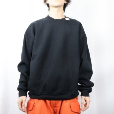 画像2: FRUIT OF THE LOOM SUPER COTTON 無地スウェット BLACK XL (2)