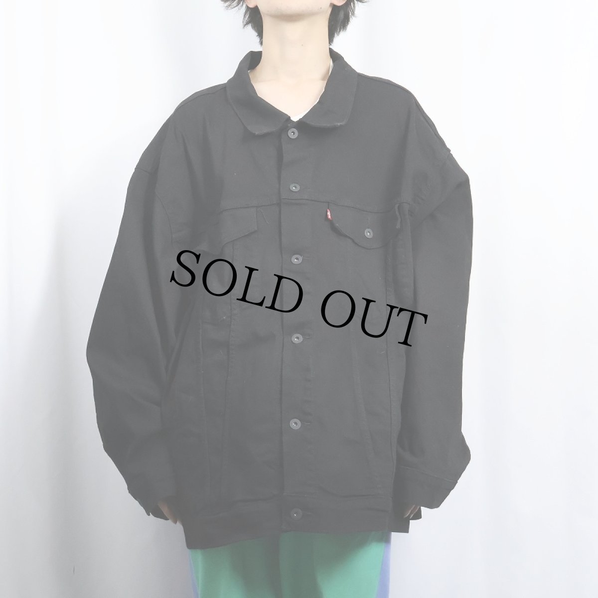 画像2: Levi's 07158-0020 ブラックデニムジャケット 6XL (2)