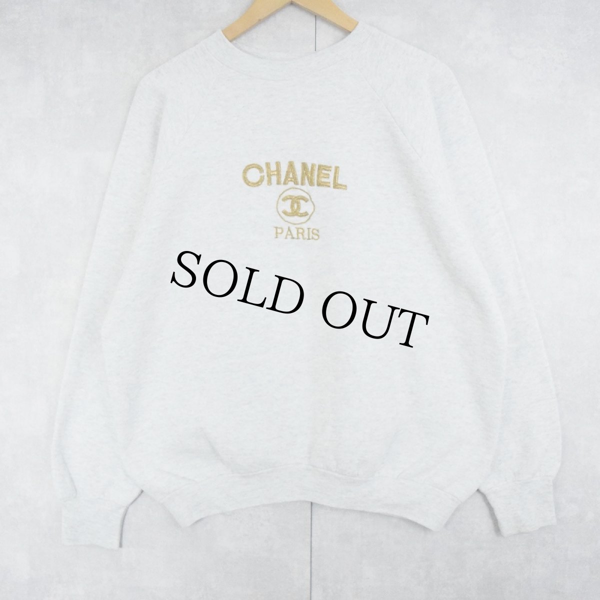 画像2: 80's ブート CHANEL USA製 ロゴ刺繍 スウェット XL (2)