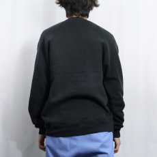 画像3: 90's JERZEES USA製 無地 ラグランスウェット BLACK XL (3)