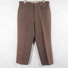 画像2: 40〜50's PENDLETON チェック柄 ウールスラックス W34 (2)