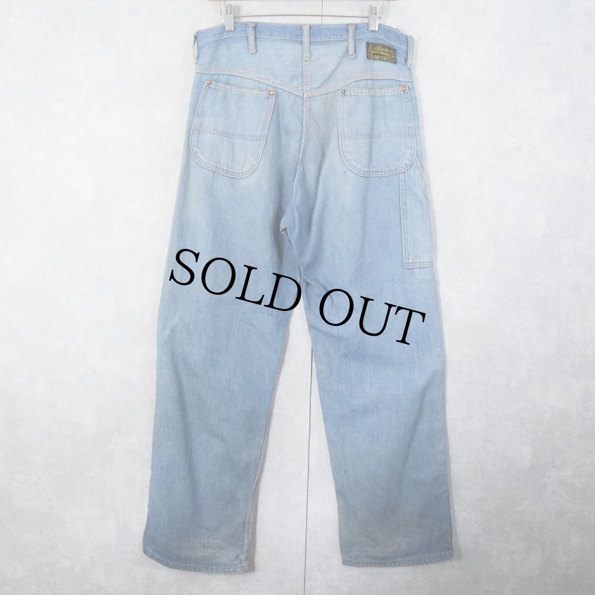 画像2: 50's Old Kentucky デニムペインターパンツ W32 (2)