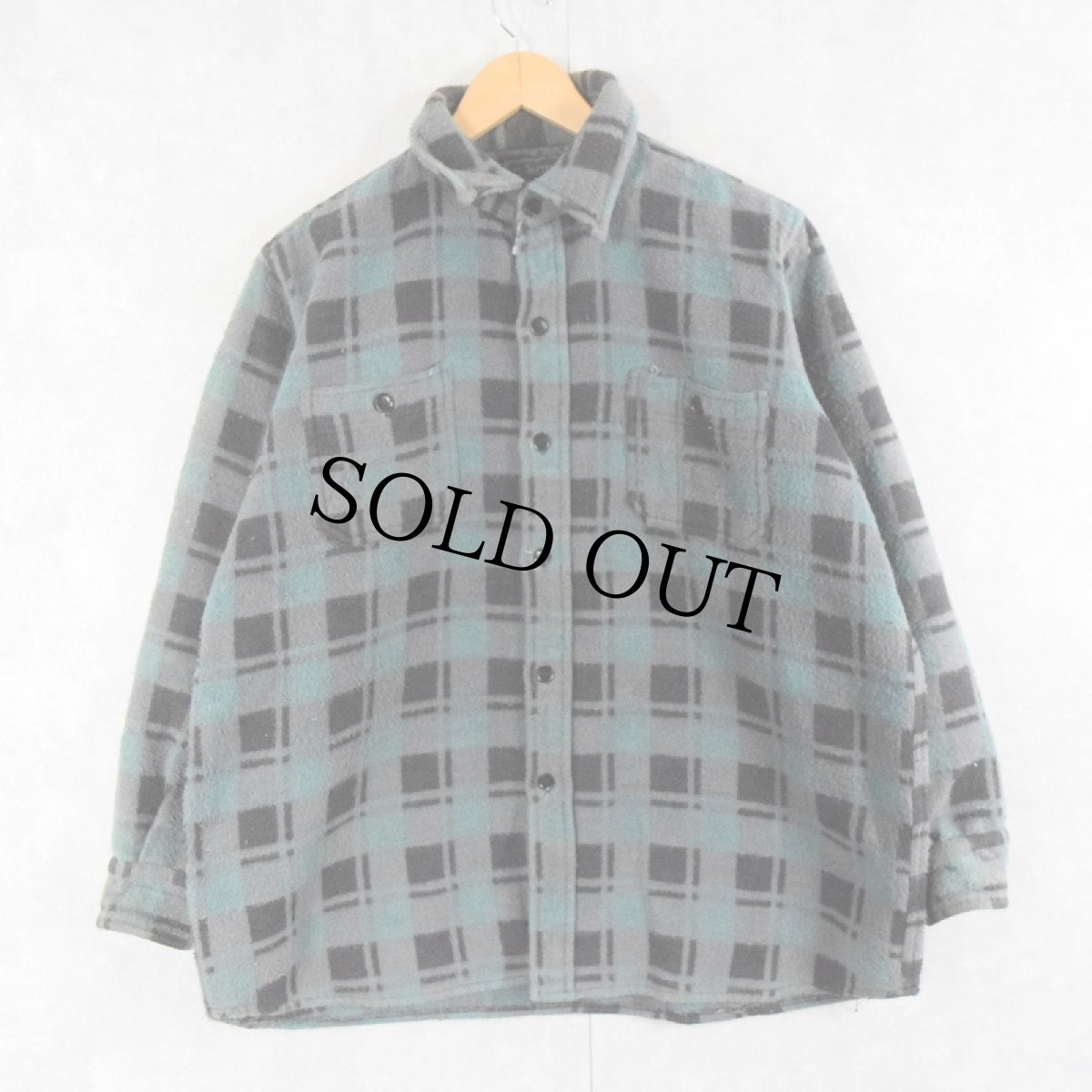 画像1: Palermo チェック柄 ヘビーネルシャツ L (1)