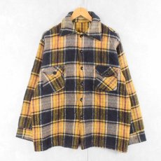 画像1: 70〜80's チェック柄 ウールシャツジャケット (1)