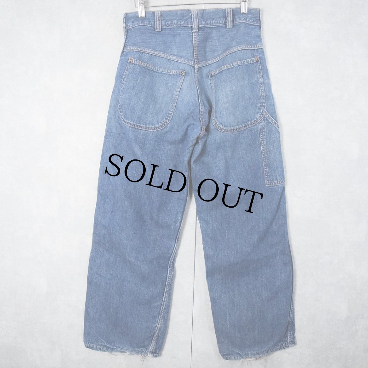 画像2: 50's〜 STOREBRAND デニムペインターパンツ W30 (2)