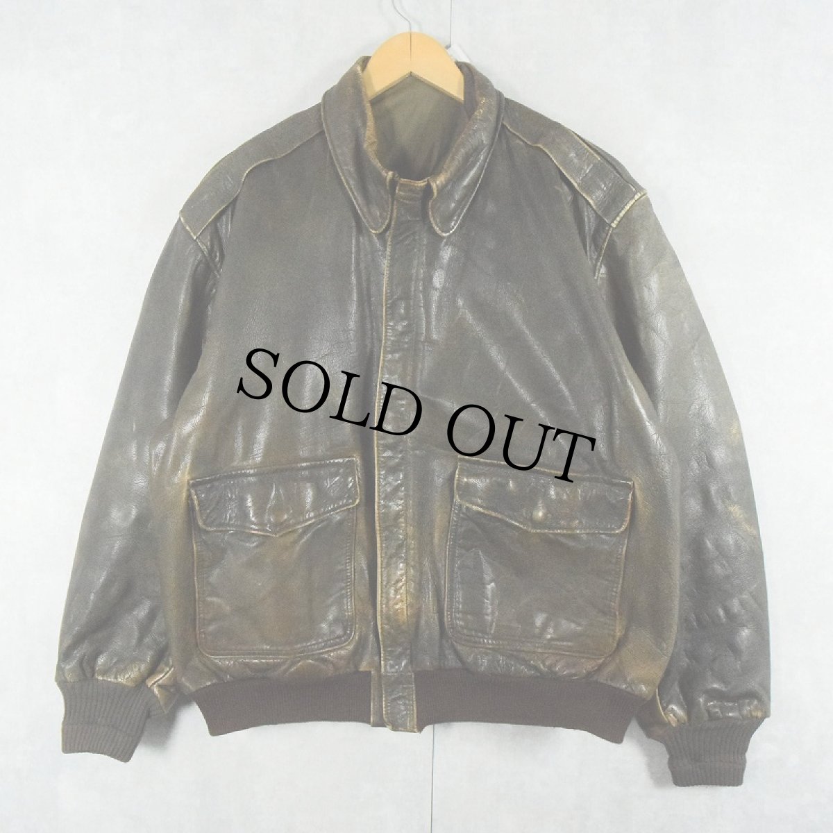 画像1: 80's L.L.Bean "A-2 TYPE" レザーフライトジャケット  (1)
