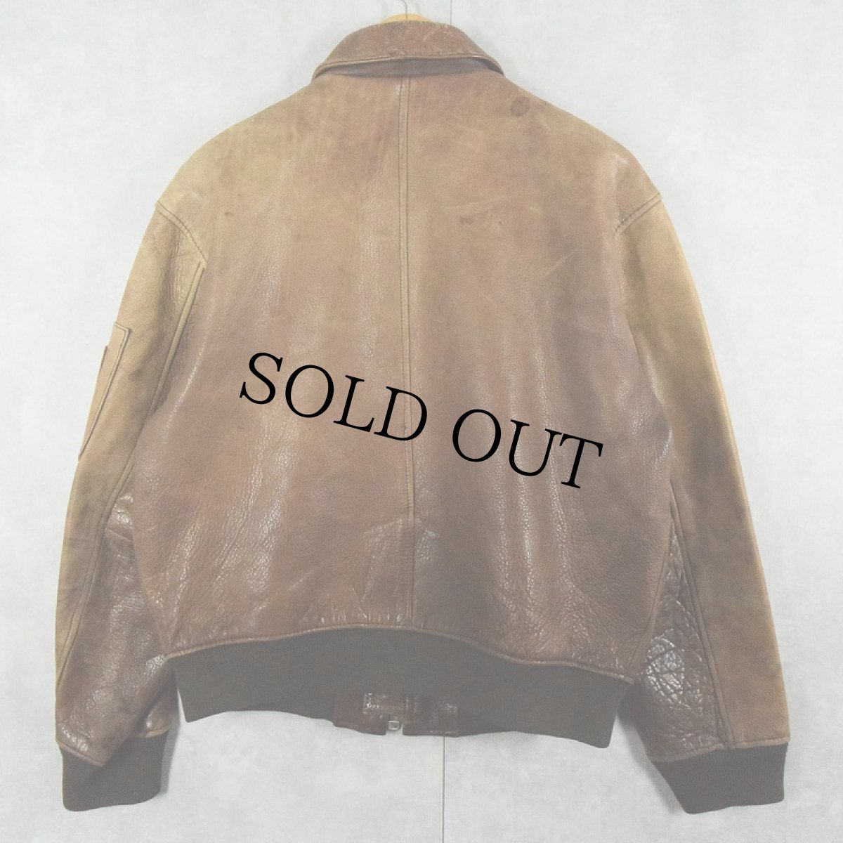 画像2: 80〜90's AVIREX LIMITED "B-15 TYPE" レザーフライトジャケット S (2)